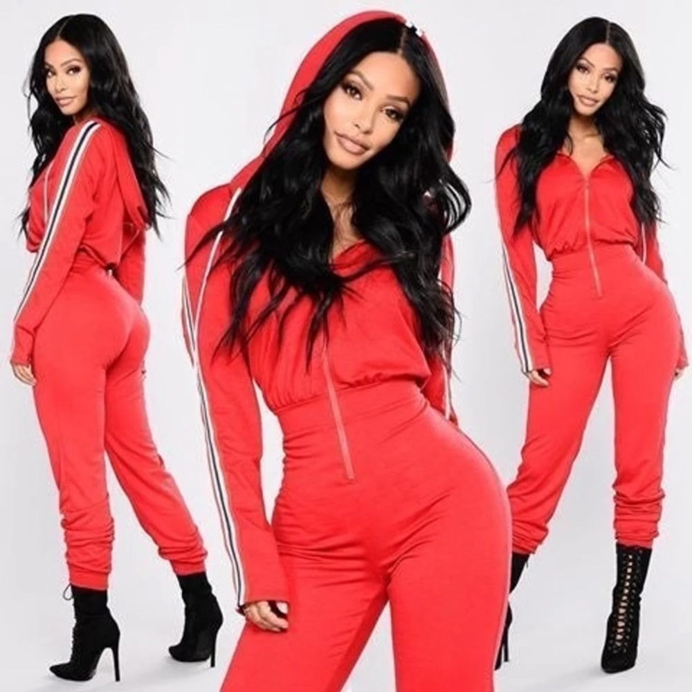 (SOLD) Fashion Nova Jumpsuit - red